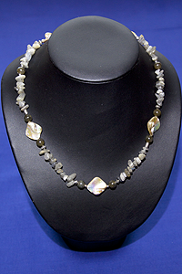 Collana Labradorite, Perle - Cancro, Sagittario