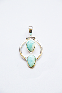 Ciondolo Larimar doppio