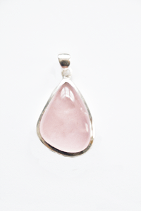 Ciondolo Quarzo rosa a goccia
