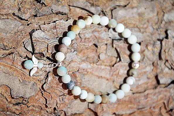 Bracciale Amazzonite con angelo