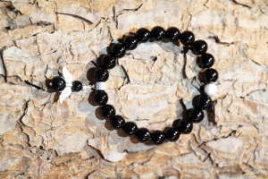 Bracciale Onice con angelo argento