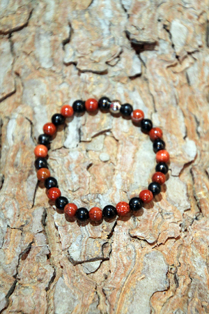 Bracciale Shungite e Diaspro rosso
