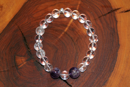 Bracciale super seven e cristallo di rocca 3