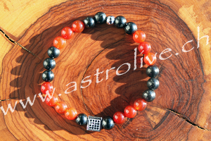 Bracciale onice e Corniola uomo