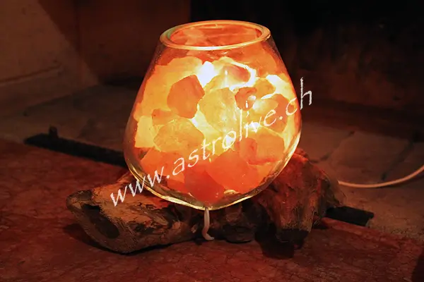 Lampada sale vetro legno 20cm 4.5 6kg 75