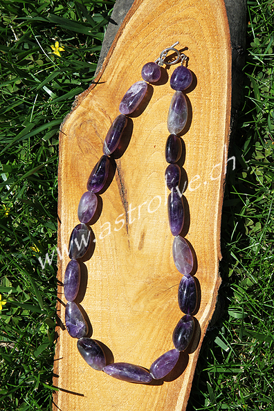 Collana Ametista con chiusura in argento 925