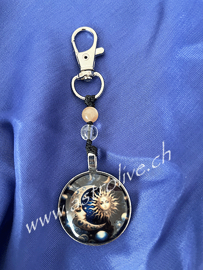 Portachiavi sole luna e le loro pietre